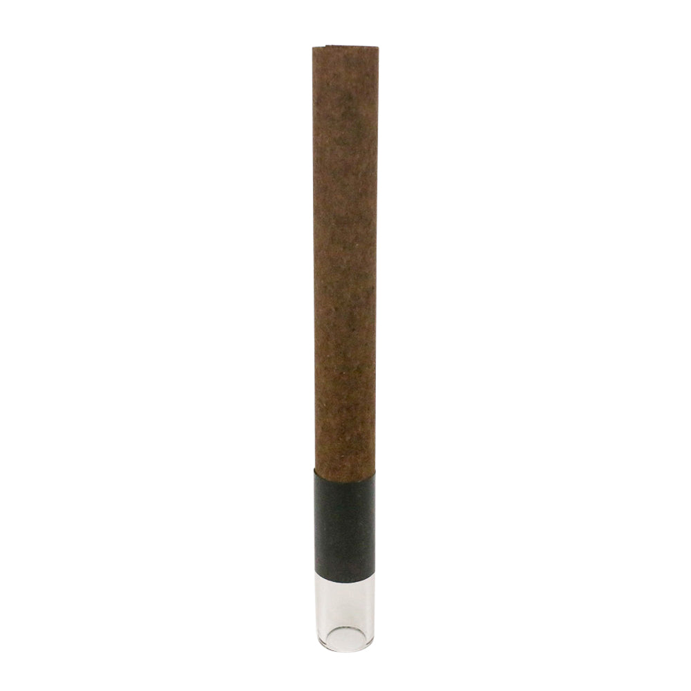 Custom Cones USA King Size 109mm Pre Rolled Tubes w/ Glass Filter Tip Dark Brown Hemp Wrap 100/Box