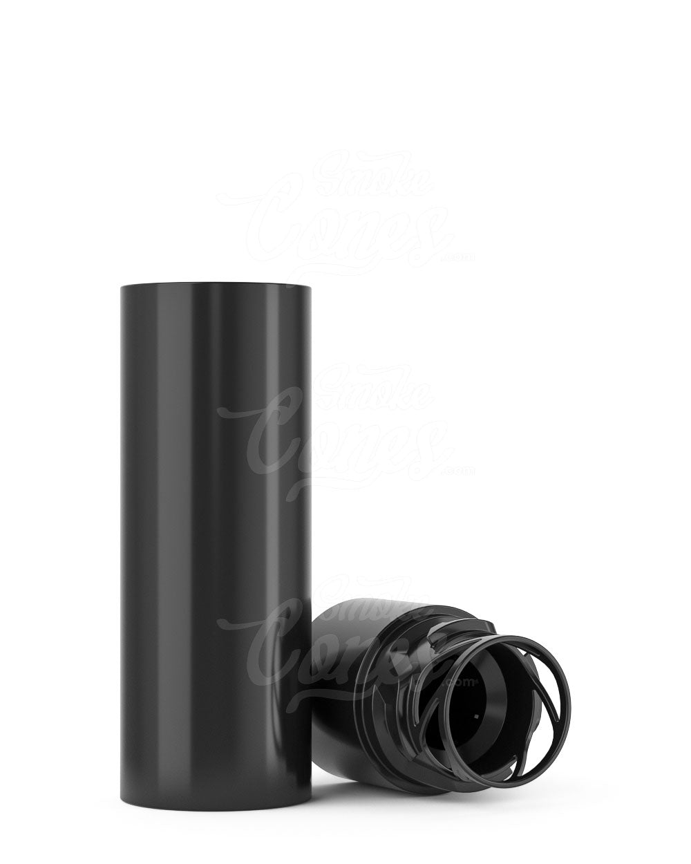 84mm Pollen Gear KAPSŪLA Child Resistant Push Down & Turn Plastic Caps for Vape Tube - Black - 1450/Box