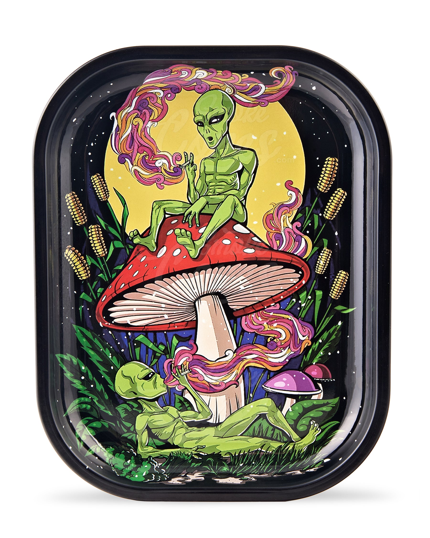 Alien Mushroom Mini Rolling Tray w/ Magnetic Cover