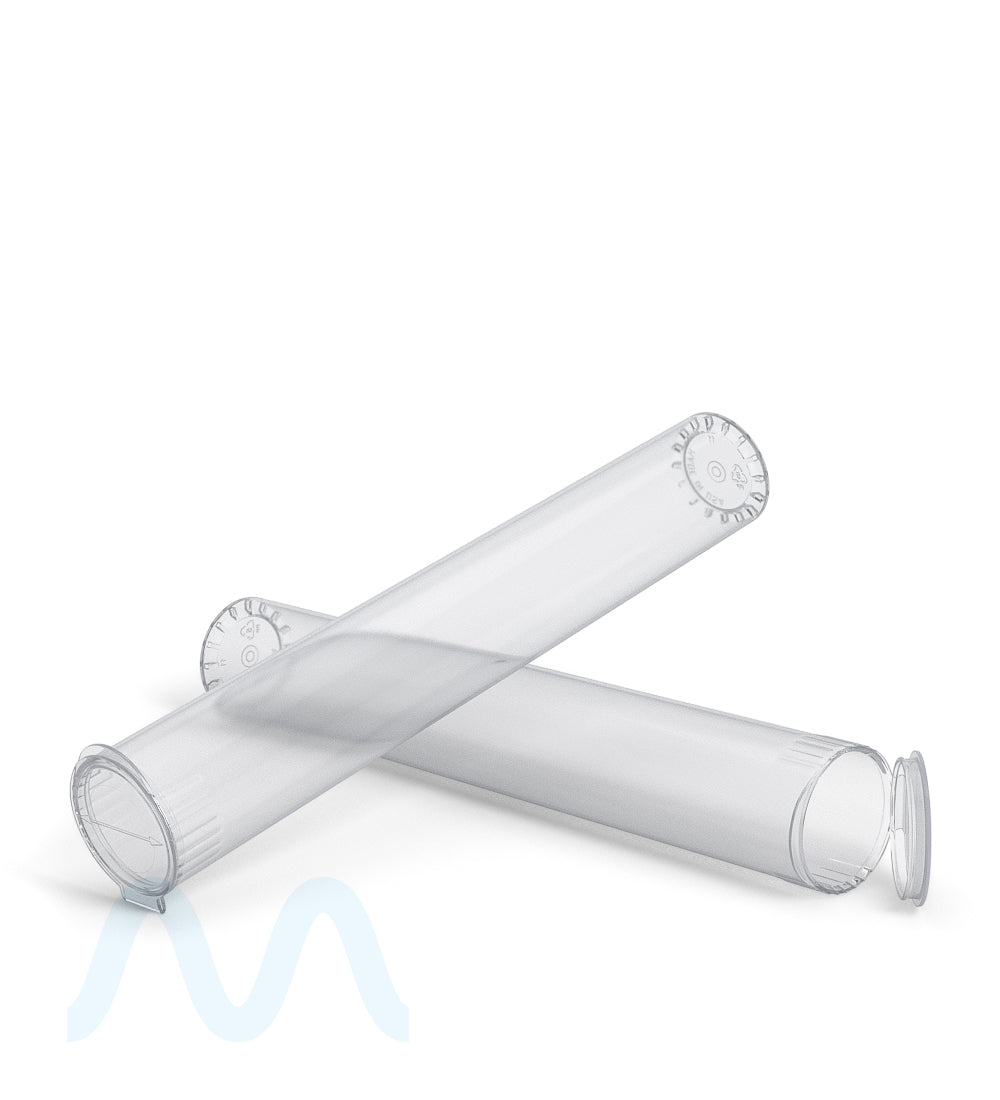 116mm Child Resistant King Size Pop Top Transparent Plastic Clear USA Pre-Roll Tubes 1000/Count