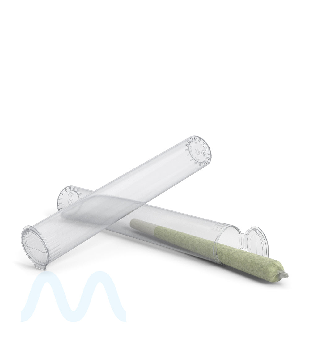 116mm Child Resistant King Size Pop Top Transparent Plastic Clear USA Pre-Roll Tubes 1000/Count