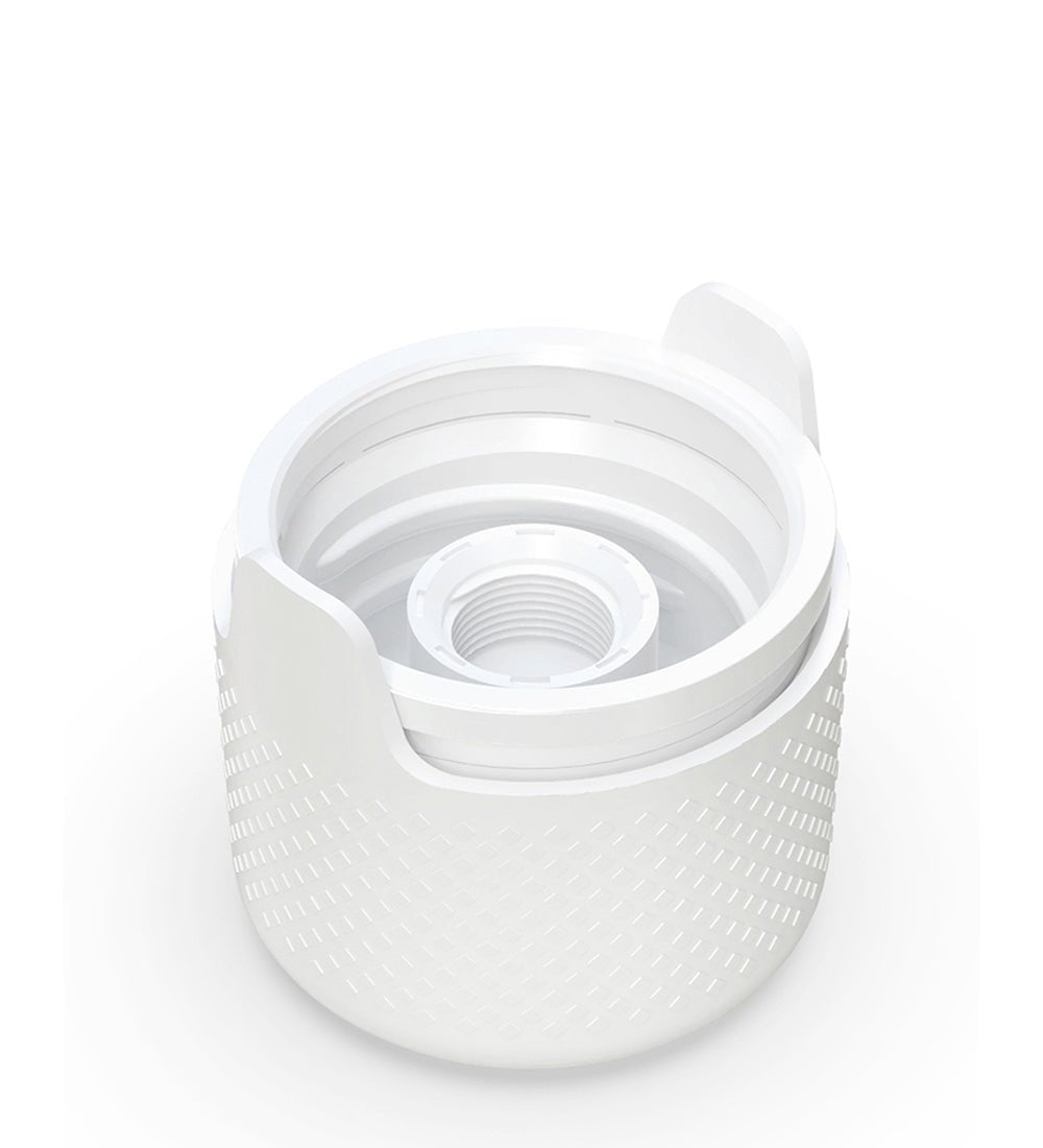 65mm Chubby Gorilla Child Resistant Push Down & Turn Clear Cartridge Container w/ White Cap 500/Box - 6