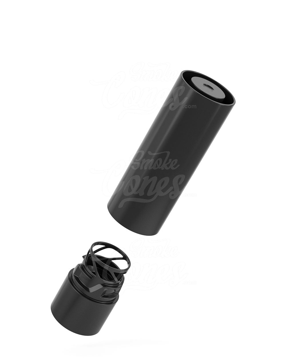 84mm Pollen Gear KAPSŪLA Child Resistant Push Down & Turn Plastic Caps for Vape Tube - Black - 1450/Box