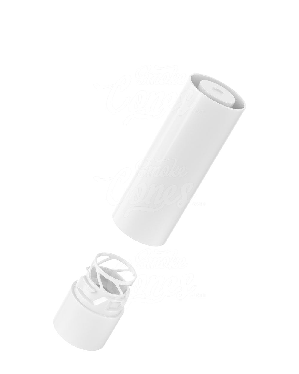 84mm Pollen Gear KAPSŪLA Child Resistant Push Down & Turn Plastic Caps for Vape Tube - White - 1450/Box