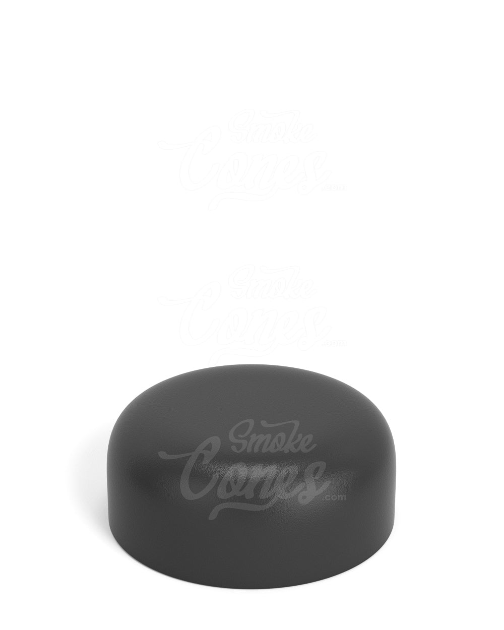 53mm Dome Push and Turn Child Resistant Plastic PCR Caps With Foam Liner - Matte Black - 120/Box