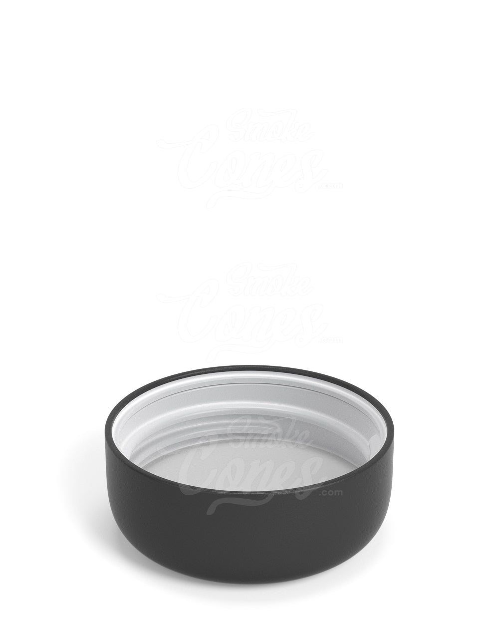 53mm Dome Push and Turn Child Resistant Plastic PCR Caps With Foam Liner - Matte Black - 120/Box