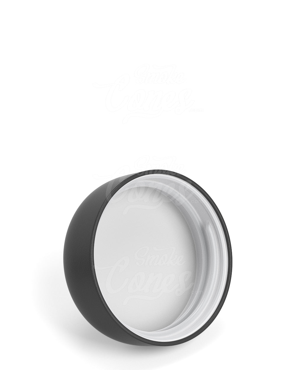 53mm Dome Push and Turn Child Resistant Plastic PCR Caps With Foam Liner - Matte Black - 120/Box