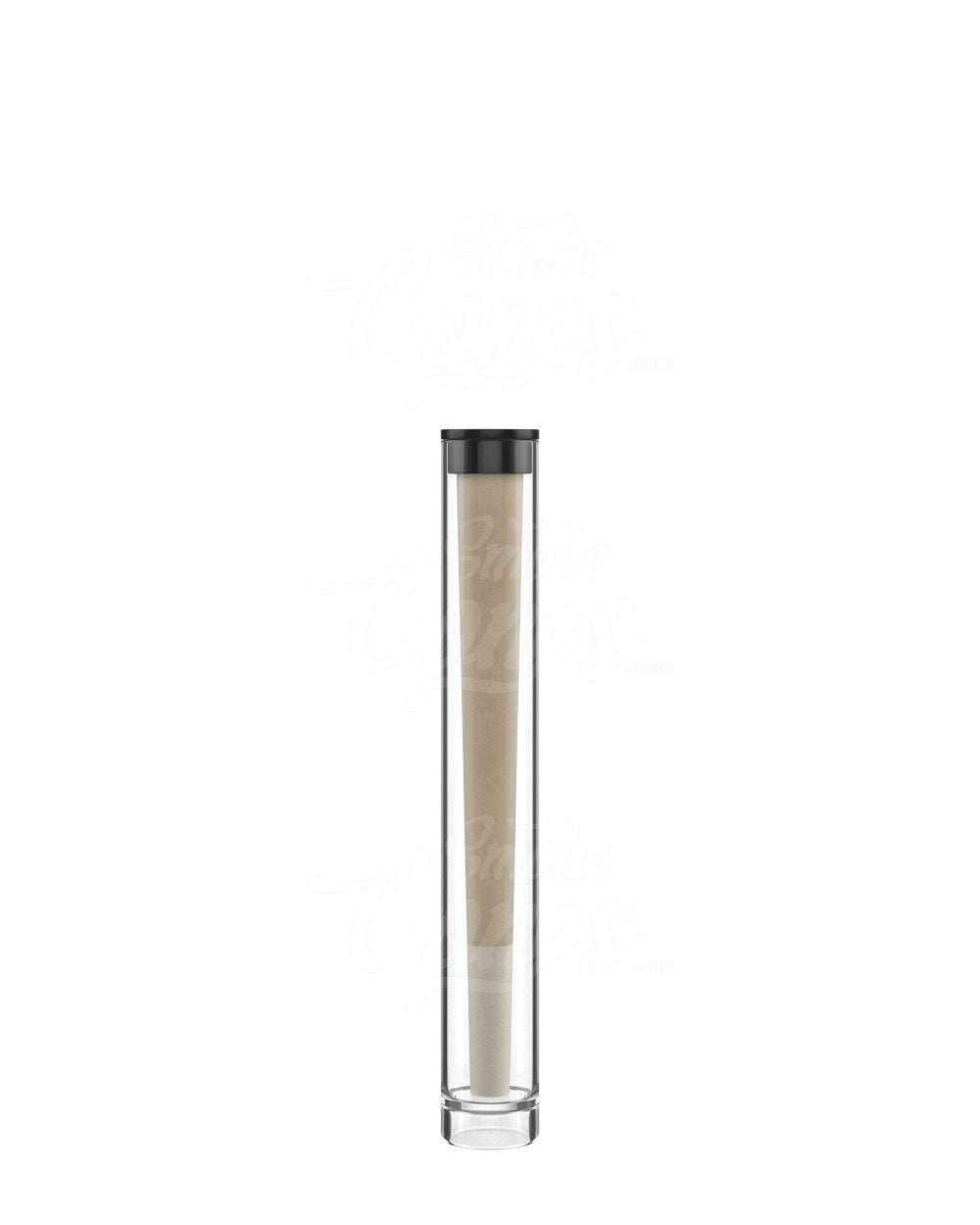 86mm Buttonless Clear Plastic Vape Cartridge Tube w/ Black Cap 500/Box - 7