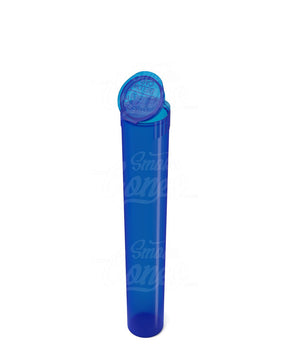116mm Blue Translucent Child Resistant Pop Top Pre-Roll Tubes 1000/Box - 6