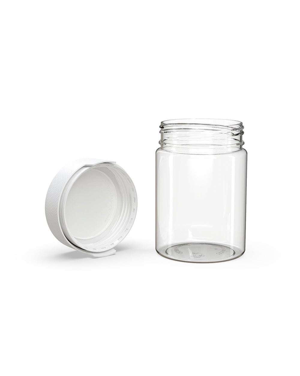 21.5oz Chubby Gorilla Clear Child Resistant Plastic Aviator XL Container w/ White Cap 40/Box - 4