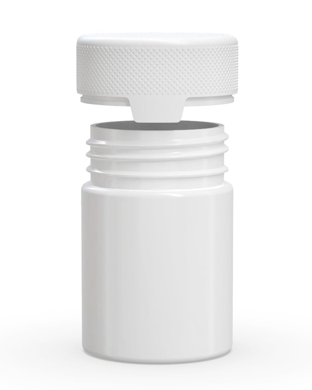 4oz Chubby Gorilla White Child Resistant Plastic Aviator Container w/ White Cap 400/Box - 3