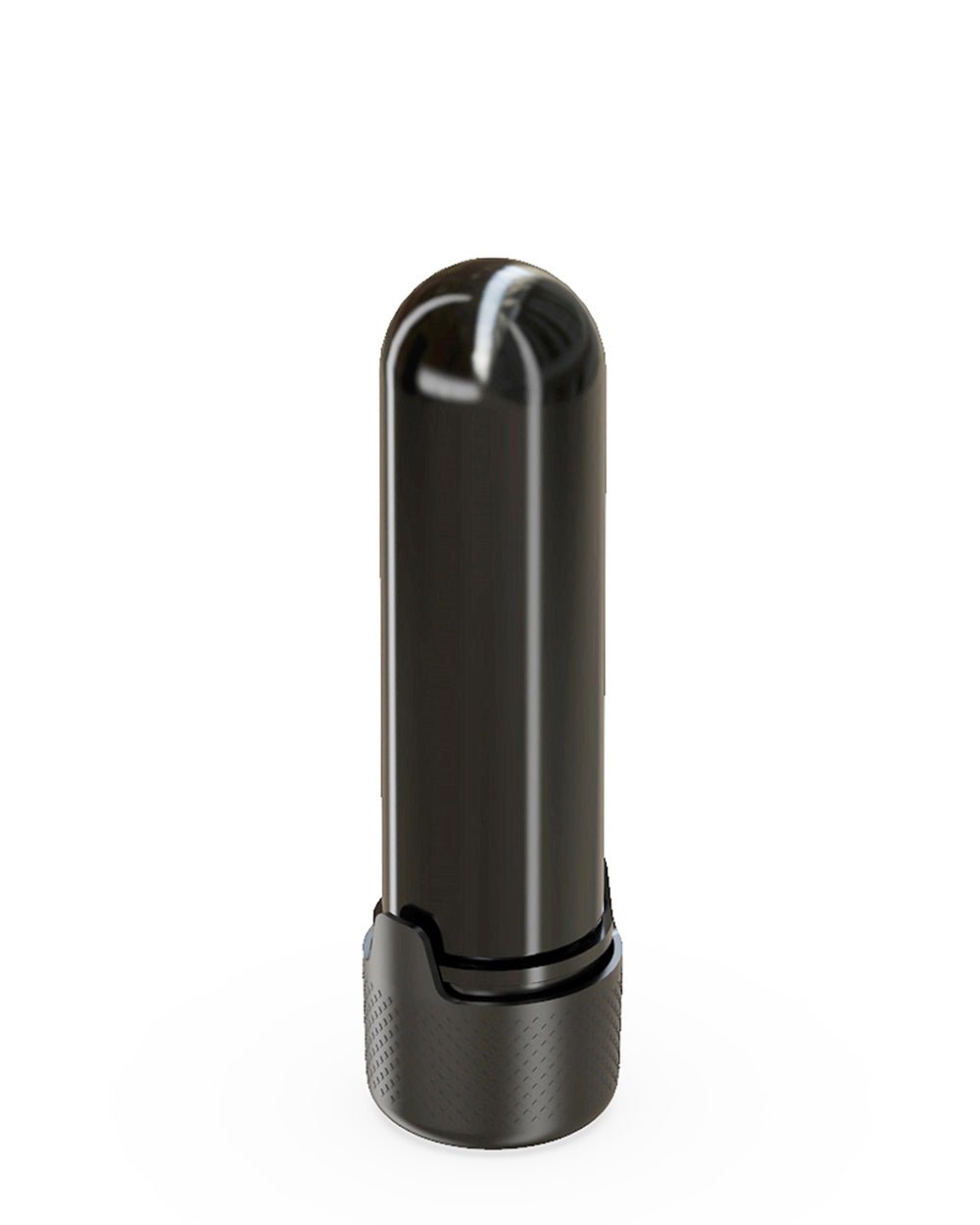 65mm Chubby Gorilla Child Resistant Push Down & Turn Black Cartridge Container w/ Black Cap 500/Box - 3