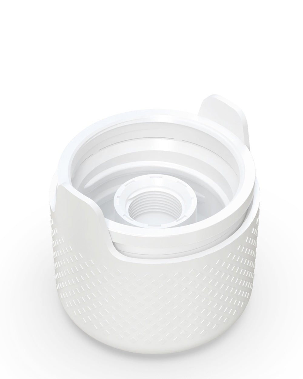 65mm Chubby Gorilla Child Resistant Push Down & Turn White Cartridge Container w/ White Cap 500/Box - 6