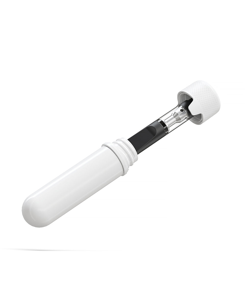 65mm Chubby Gorilla Child Resistant Push Down & Turn White Cartridge Container w/ White Cap 500/Box - 4