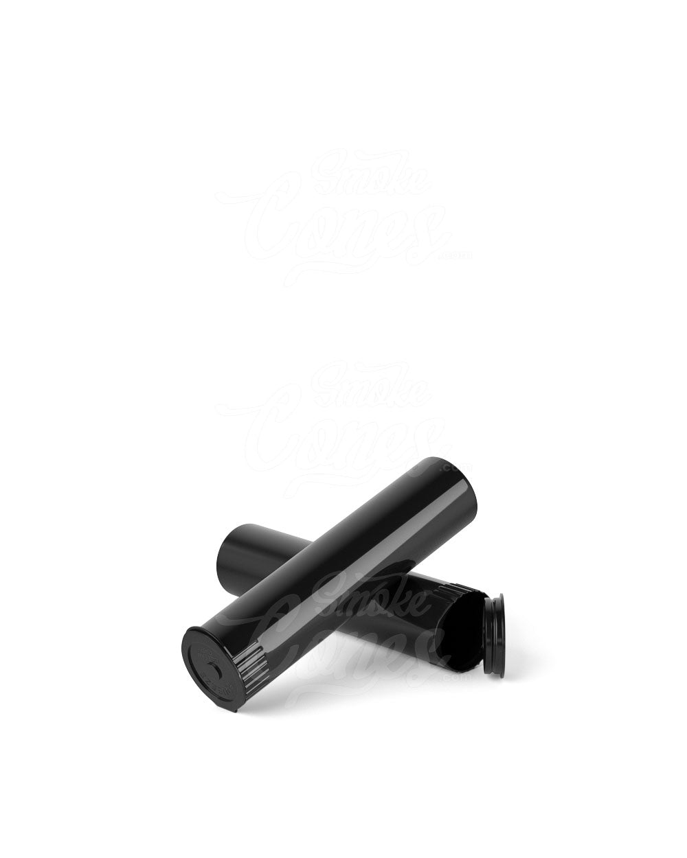 95mm Child Resistant Biodegradable Pop Top Opaque Black Plastic Pre-Roll Tubes 1000/Box