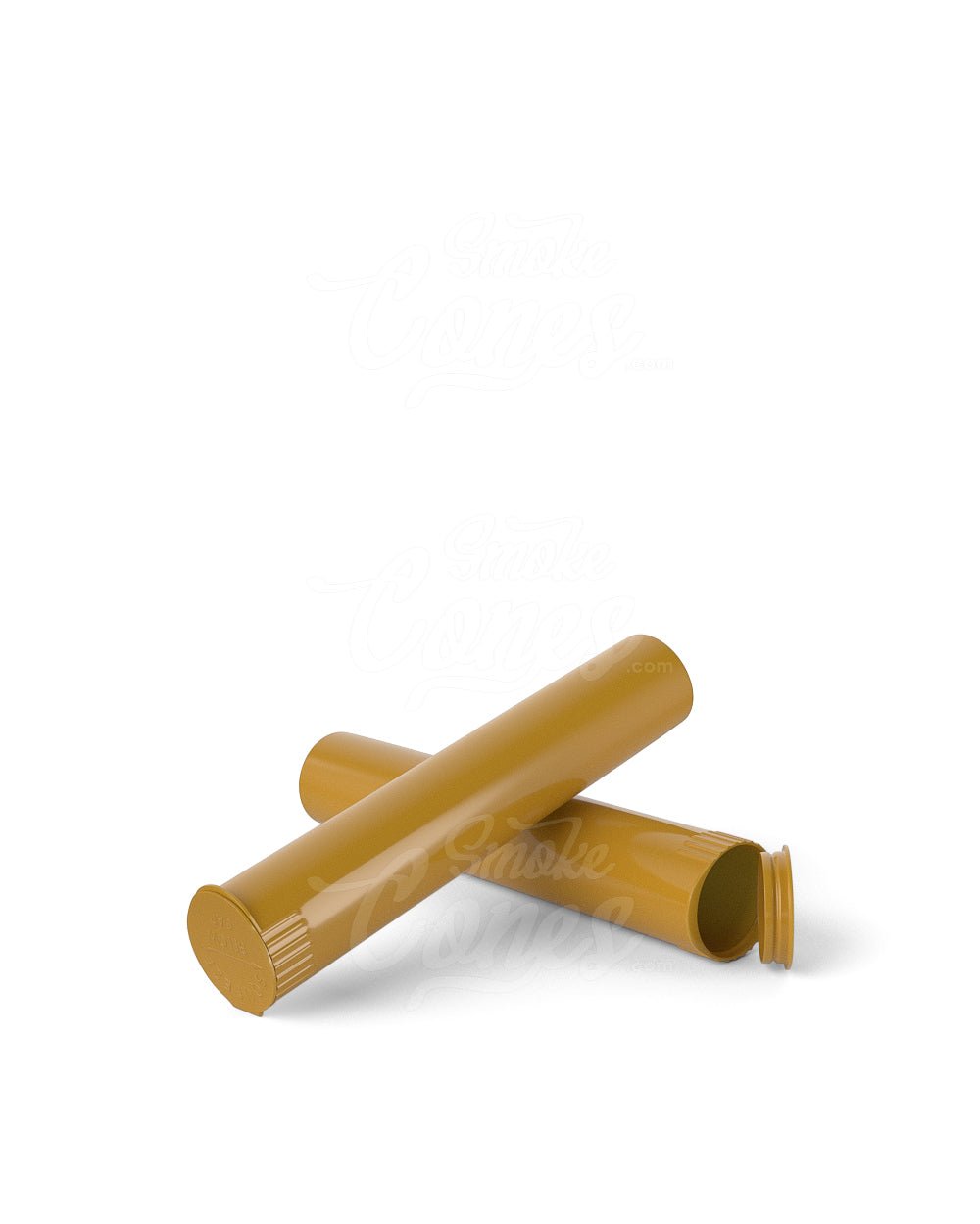 95mm Child Resistant Pop Top Opaque Gold Plastic Pre-Roll Tubes 1000/Box - 7