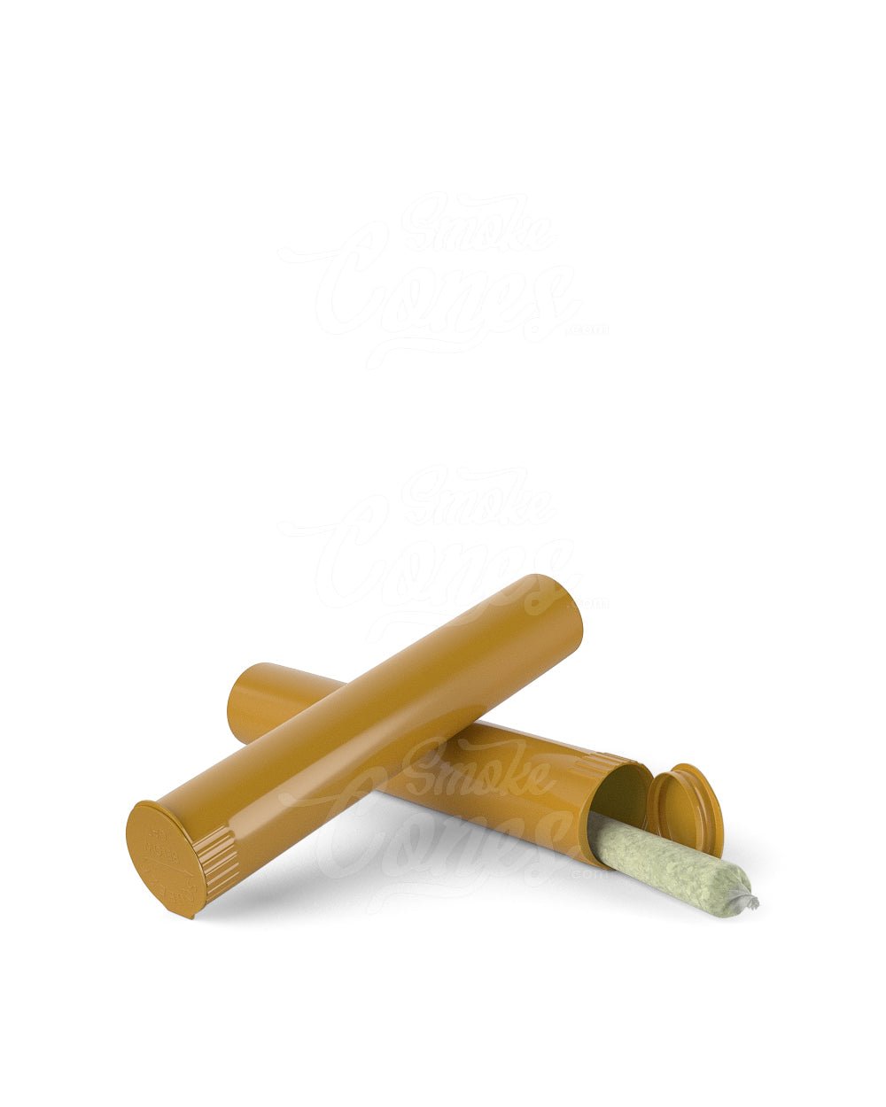 95mm Child Resistant Pop Top Opaque Gold Plastic Pre-Roll Tubes 1000/Box - 8