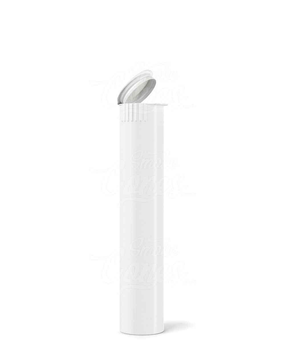 95mm Child Resistant Biodegradable Pop Top Opaque White Plastic Pre-Roll Tubes 1000/Box