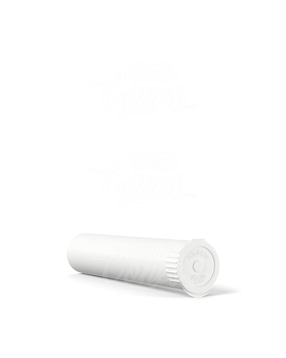 95mm Child Resistant Biodegradable Pop Top Opaque White Plastic Pre-Roll Tubes 1000/Box