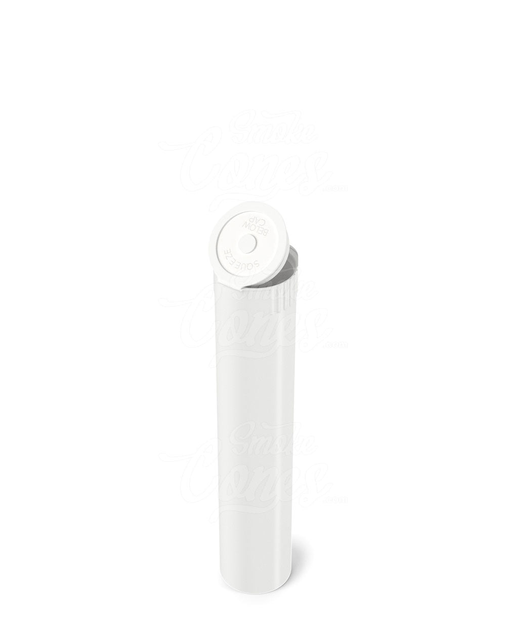 95mm Child Resistant Biodegradable Pop Top Opaque White Plastic Pre-Roll Tubes 1000/Box