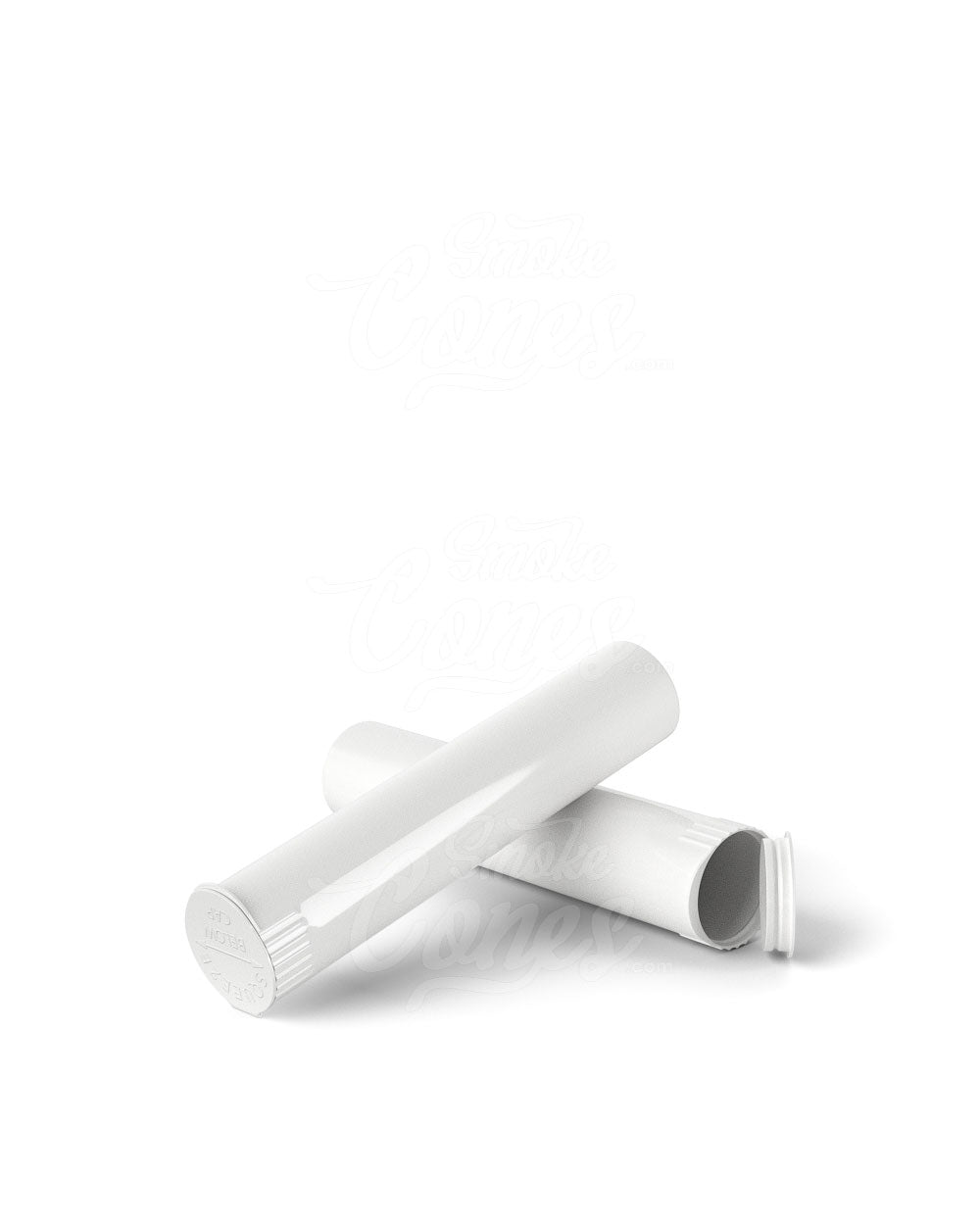 90mm Child Resistant Pop Top White Plastic Pre-Roll Tubes 1000/Box