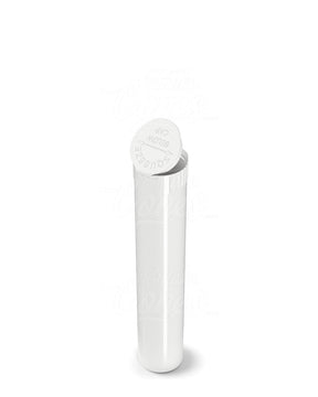 98mm Child Resistant Pop Top Opaque White Plastic Open Pre-Roll Tubes 1000/Box