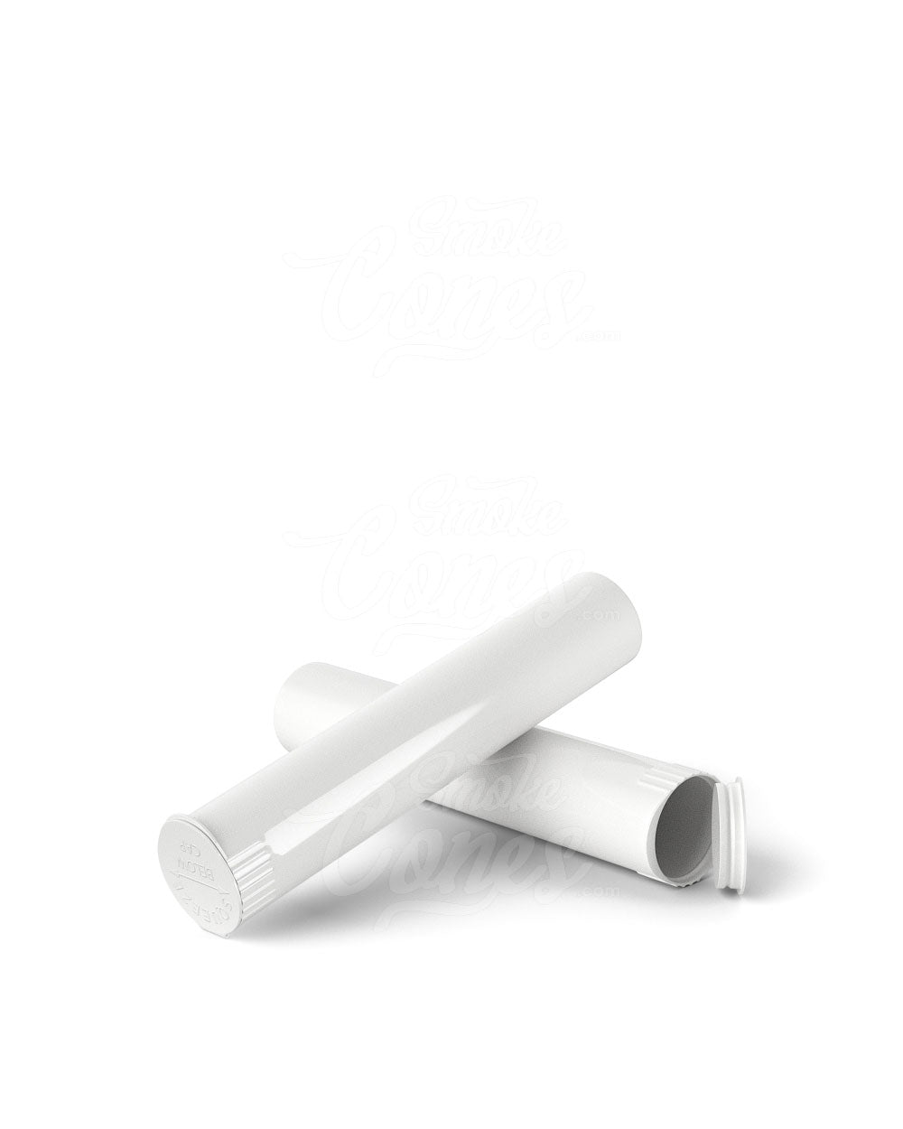 98mm Child Resistant Pop Top Opaque White Plastic Open Pre-Roll Tubes 1000/Box