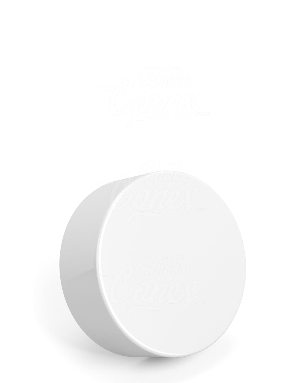 38mm Smooth Push and Turn Child Resistant Plastic PCR Caps w/ Foil Liner - Glossy White - 320/Box