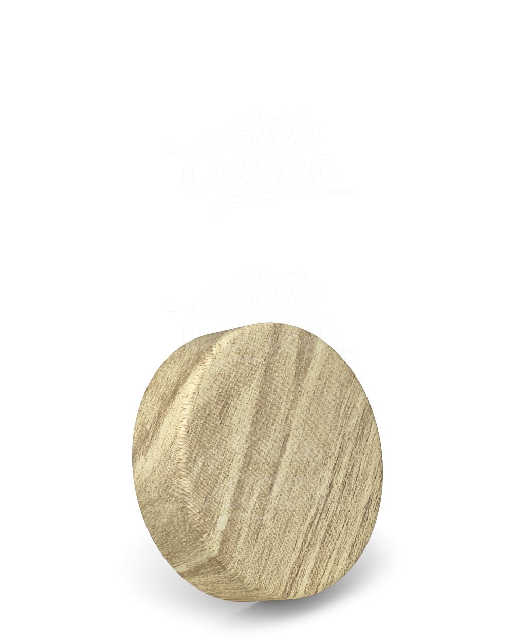 50mm Smooth Flat Push Down and Turn Plastic CR Caps with Foam Liner - Maple Wood - 100/Box - 3