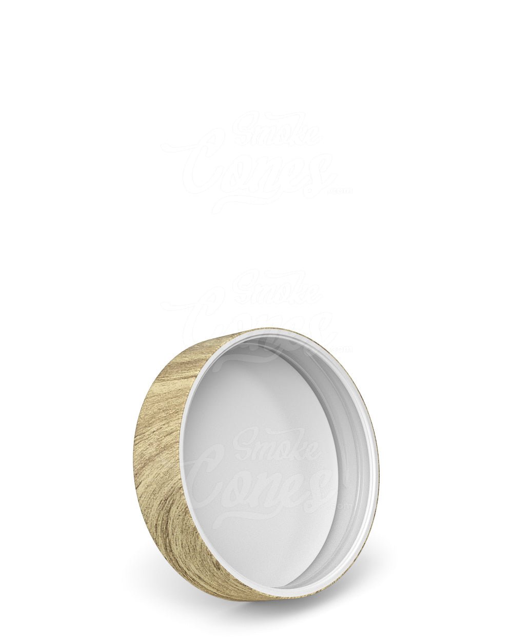 50mm Smooth Flat Push Down and Turn Plastic CR Caps with Foam Liner - Maple Wood - 100/Box - 4