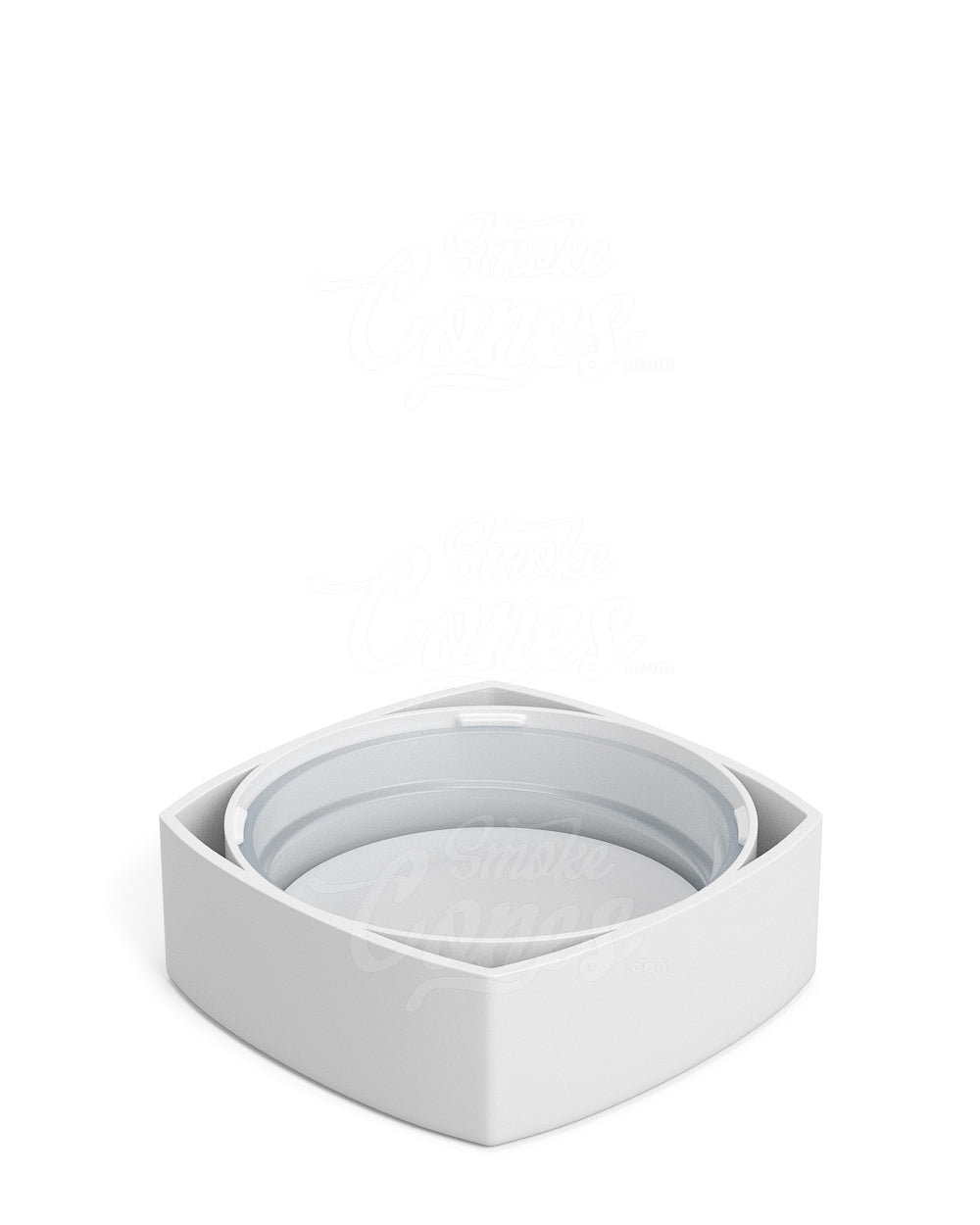 38mm Smooth Push and Turn Child Resistant Plastic Pillow PCR Caps With Teflon Liner - Matte White - 240/Box