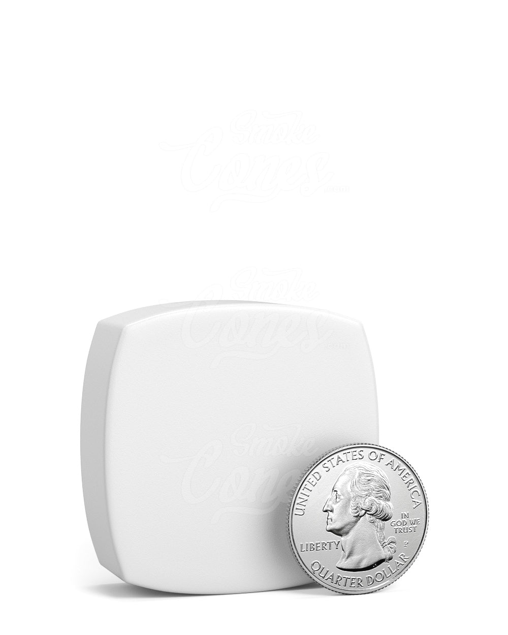 38mm Smooth Push and Turn Child Resistant Plastic Pillow PCR Caps With Teflon Liner - Matte White - 240/Box