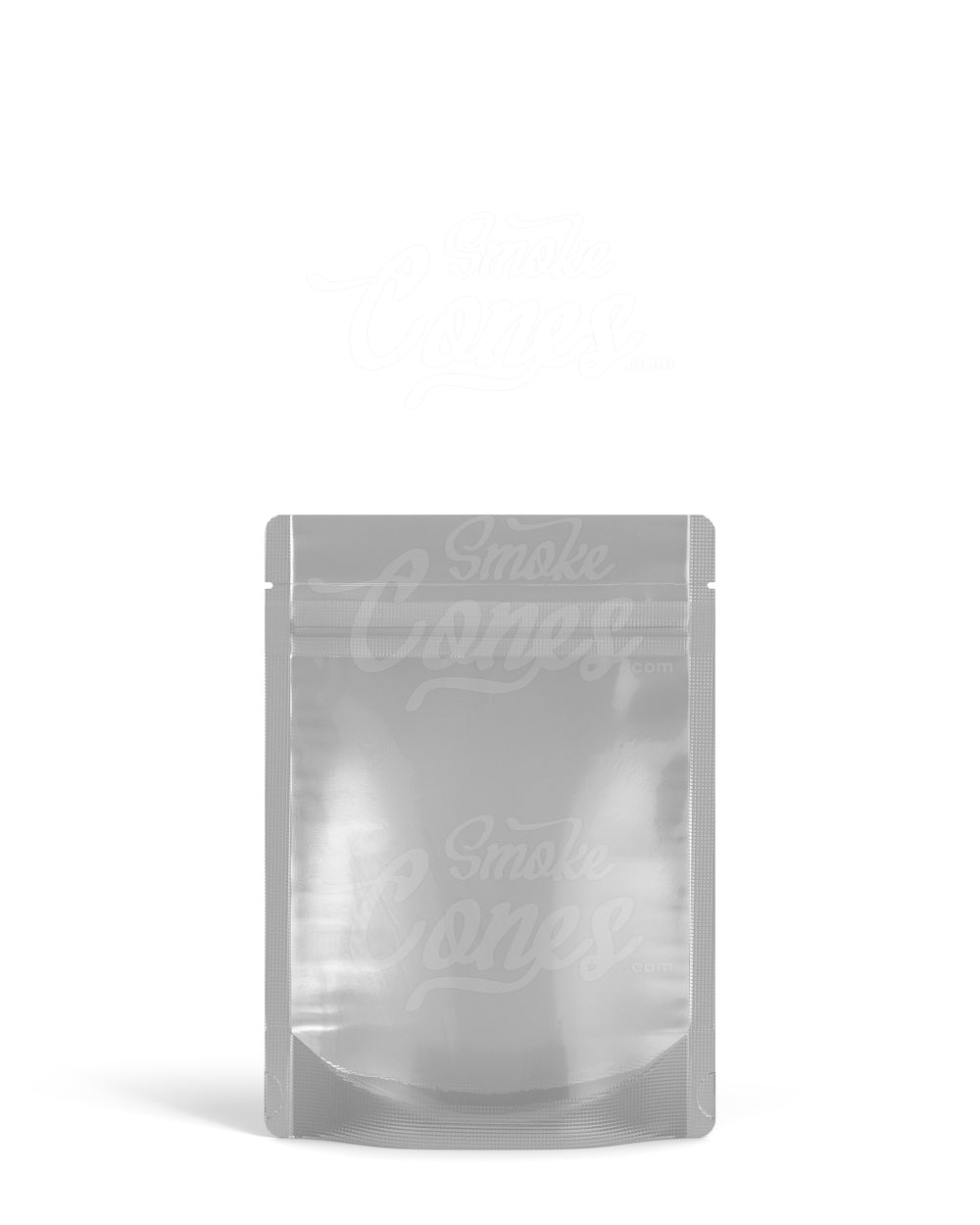 Glossy-Black 3.62" x 5" Mylar Tamper Evident Tear Notch PCR Bags (3.5 grams) 1000/Box