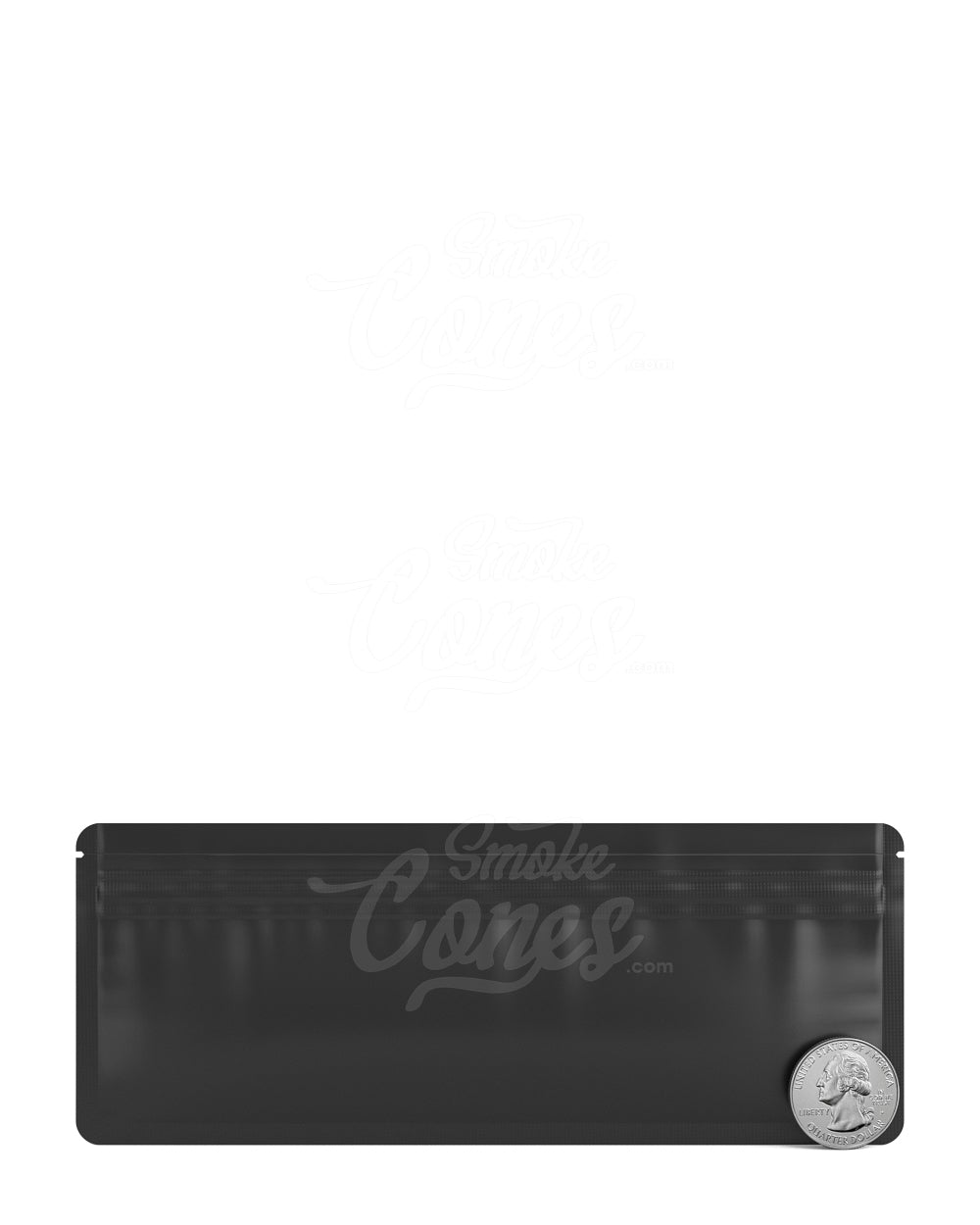 Matte - Black 7" x 2.7" Mylar Tamper Evident Tear Notch PCR Bags For Pre - Roll/Syringe (2 grams) 1000/Box - 6