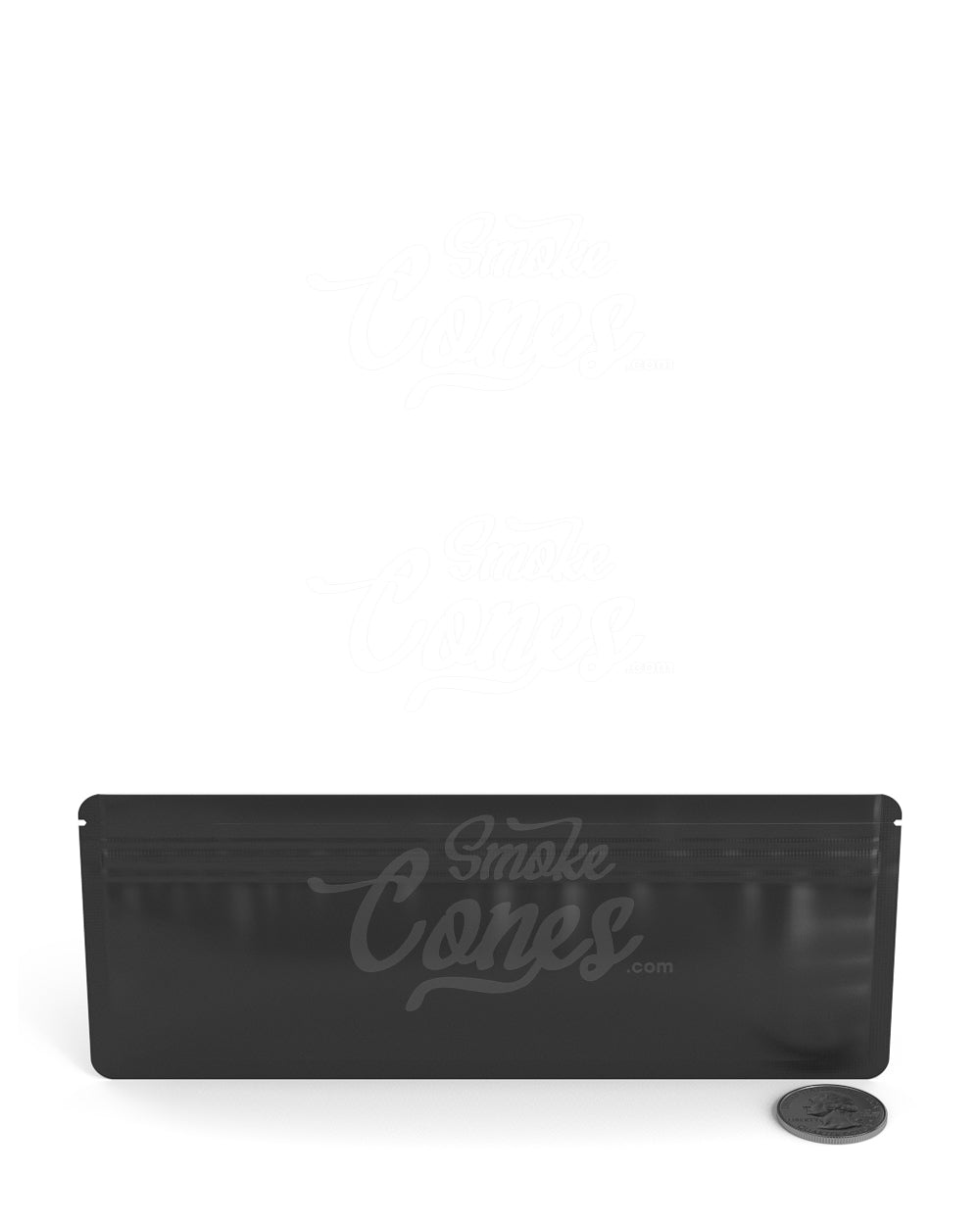 Matte - Black 7" x 2.7" Mylar Tamper Evident Tear Notch PCR Bags For Pre - Roll/Syringe (2 grams) 1000/Box - 7