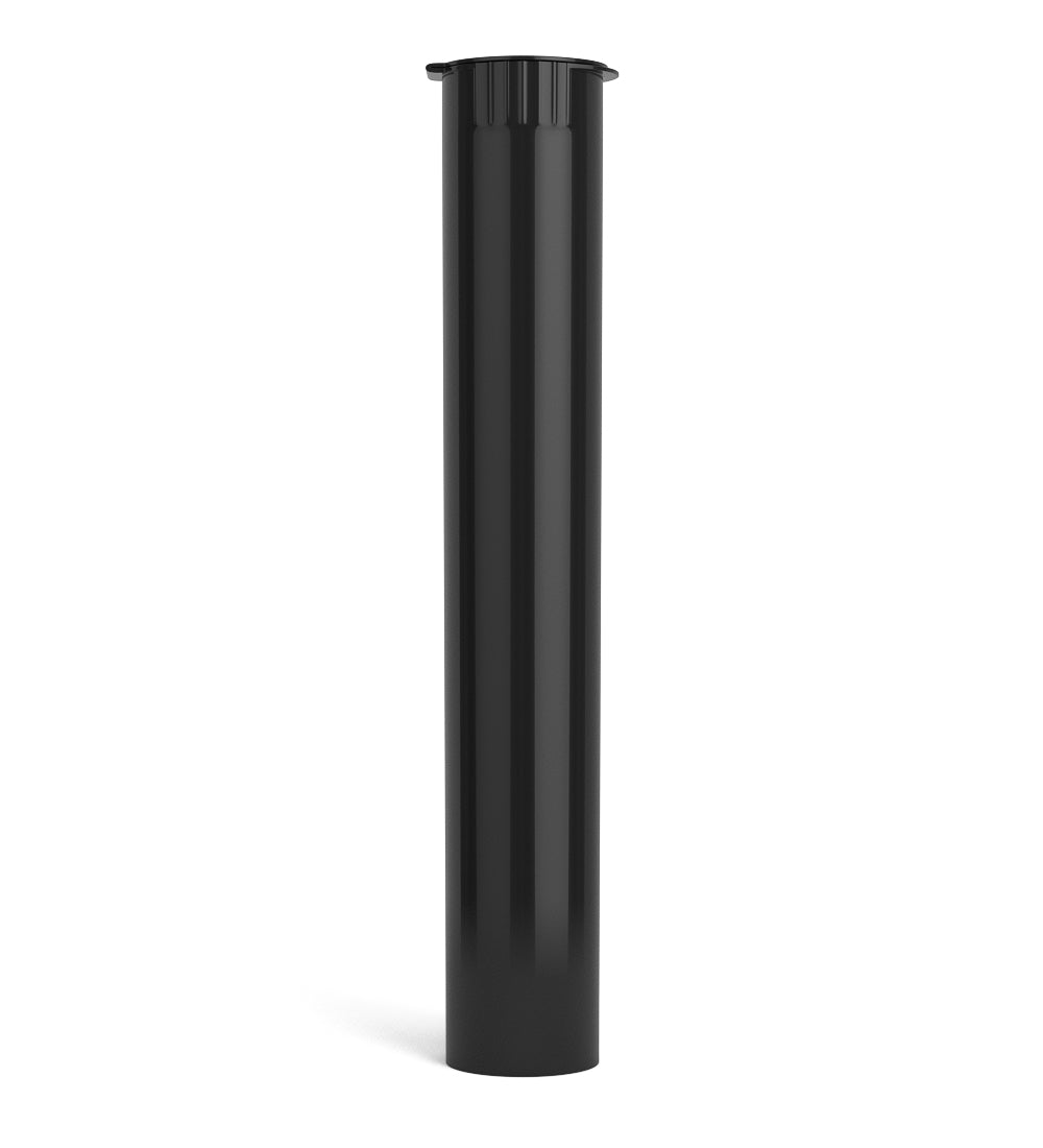 116mm Child Resistant King Size Pop Top Opaque Plastic Black USA Pre-Roll Tubes 1000/Count