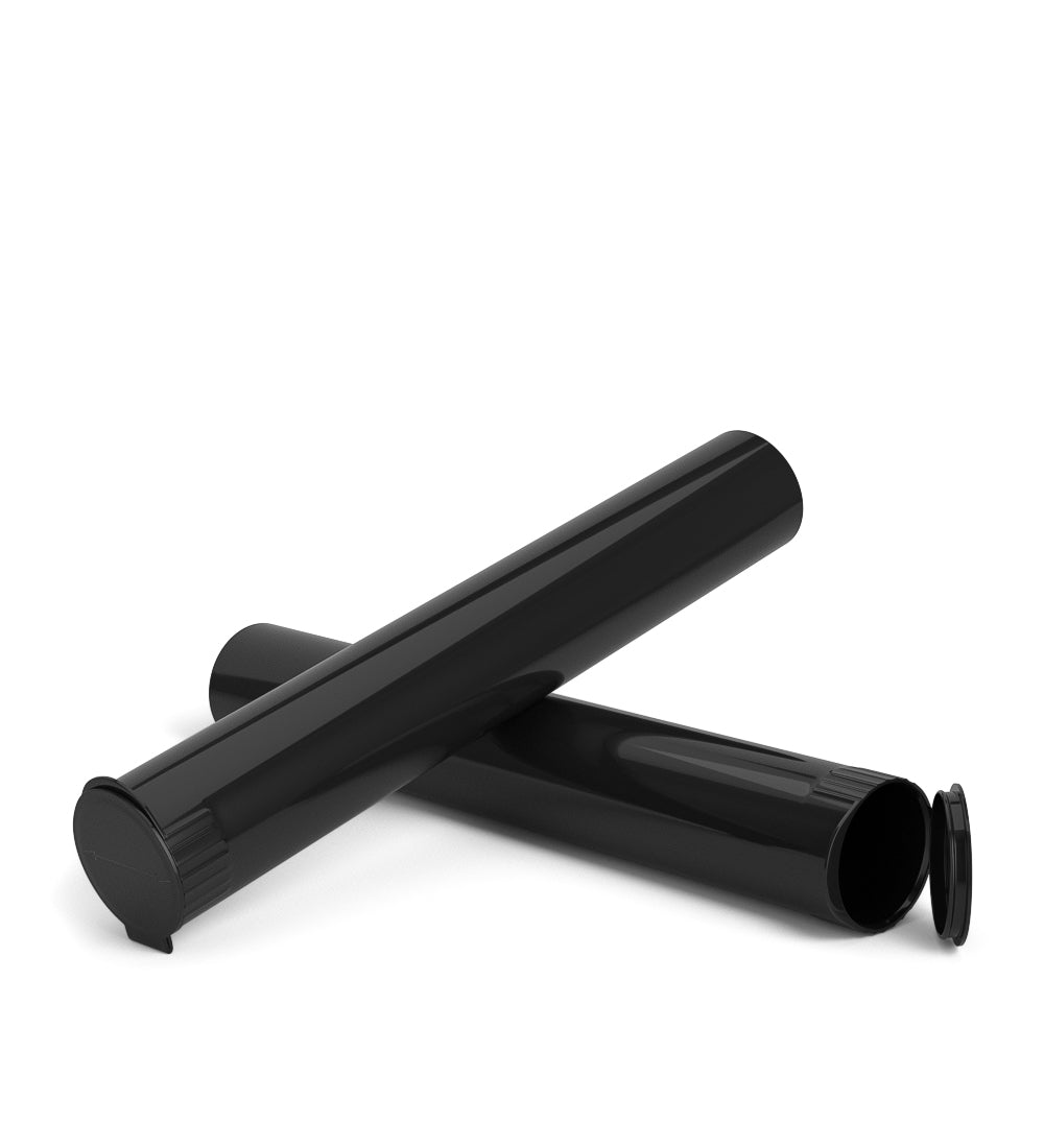 116mm Child Resistant King Size Pop Top Opaque Plastic Black USA Pre-Roll Tubes 1000/Count