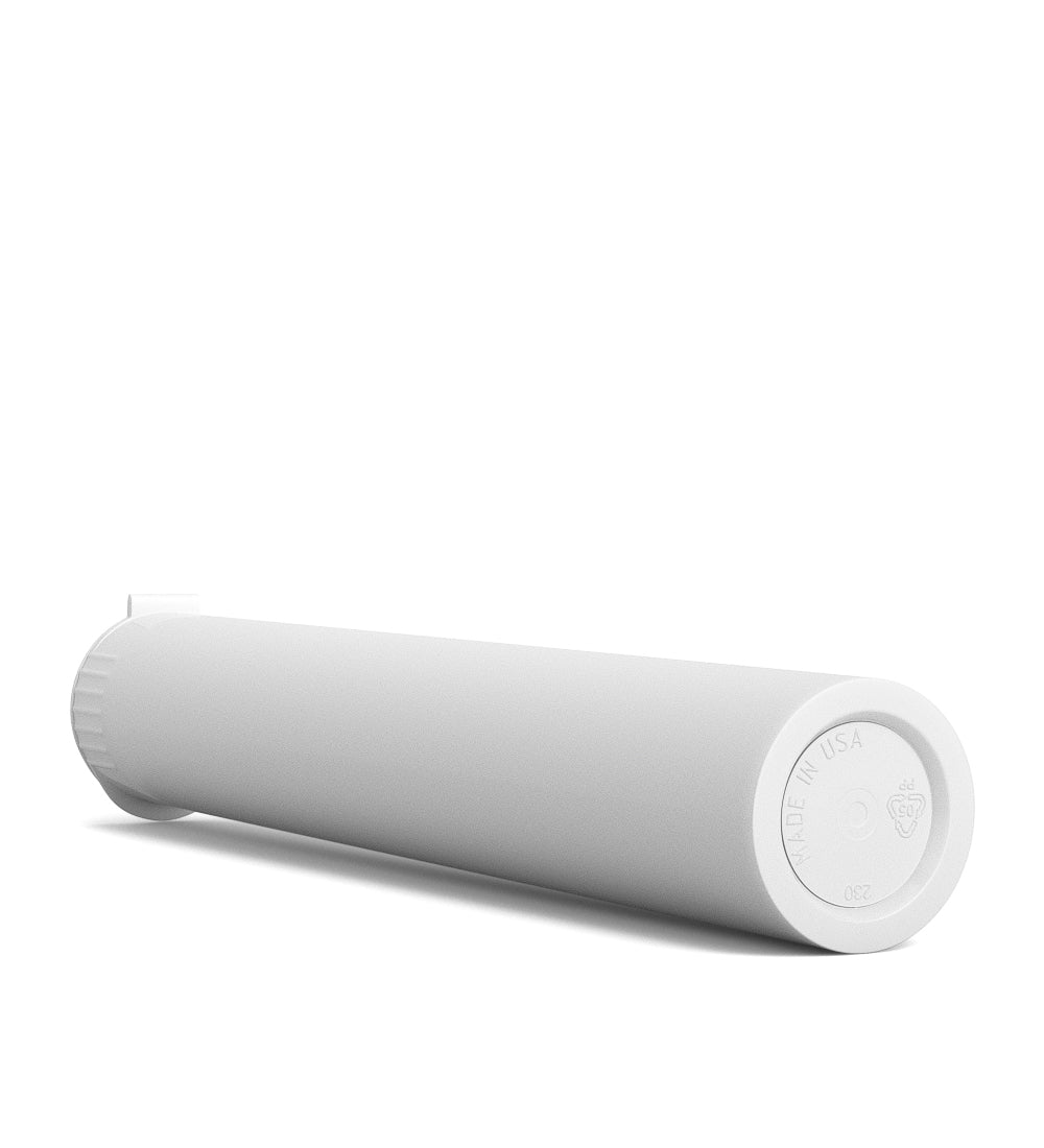 116mm Child Resistant King Size Pop Top Opaque Plastic White USA Pre-Roll Tubes 1000/Count