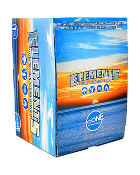 Elements 1 1/4 Sized Pre Rolled Ultra Thin Paper Rice Cones 180/Box - 3