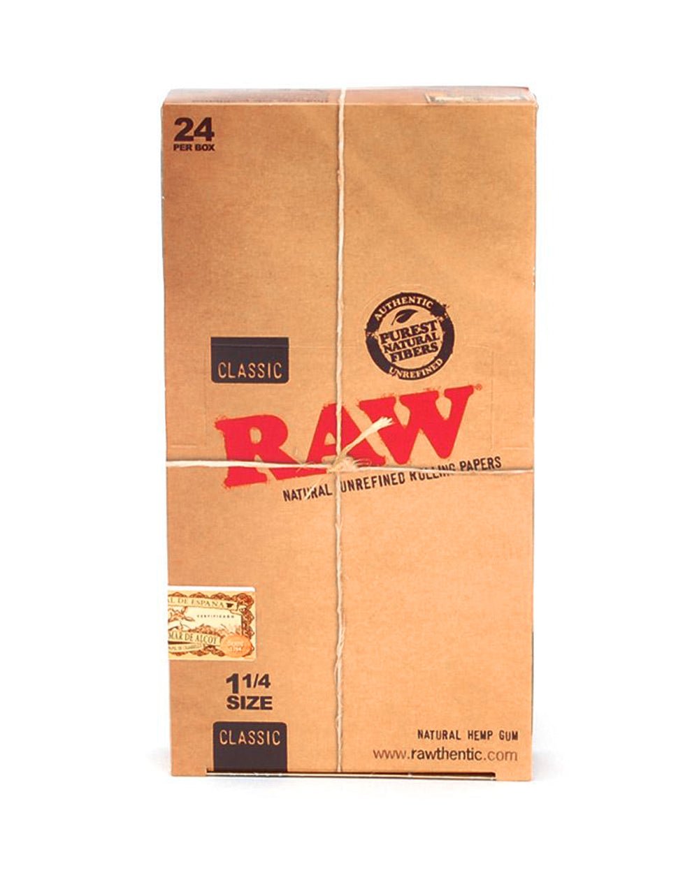 RAW 1 1-4 Size Classic Rolling Papers 24/Box - 2