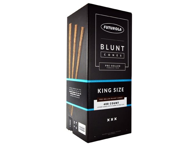 Futurola 109mm King Size Pre Rolled Blunt Paper Cones 400/Box - 1