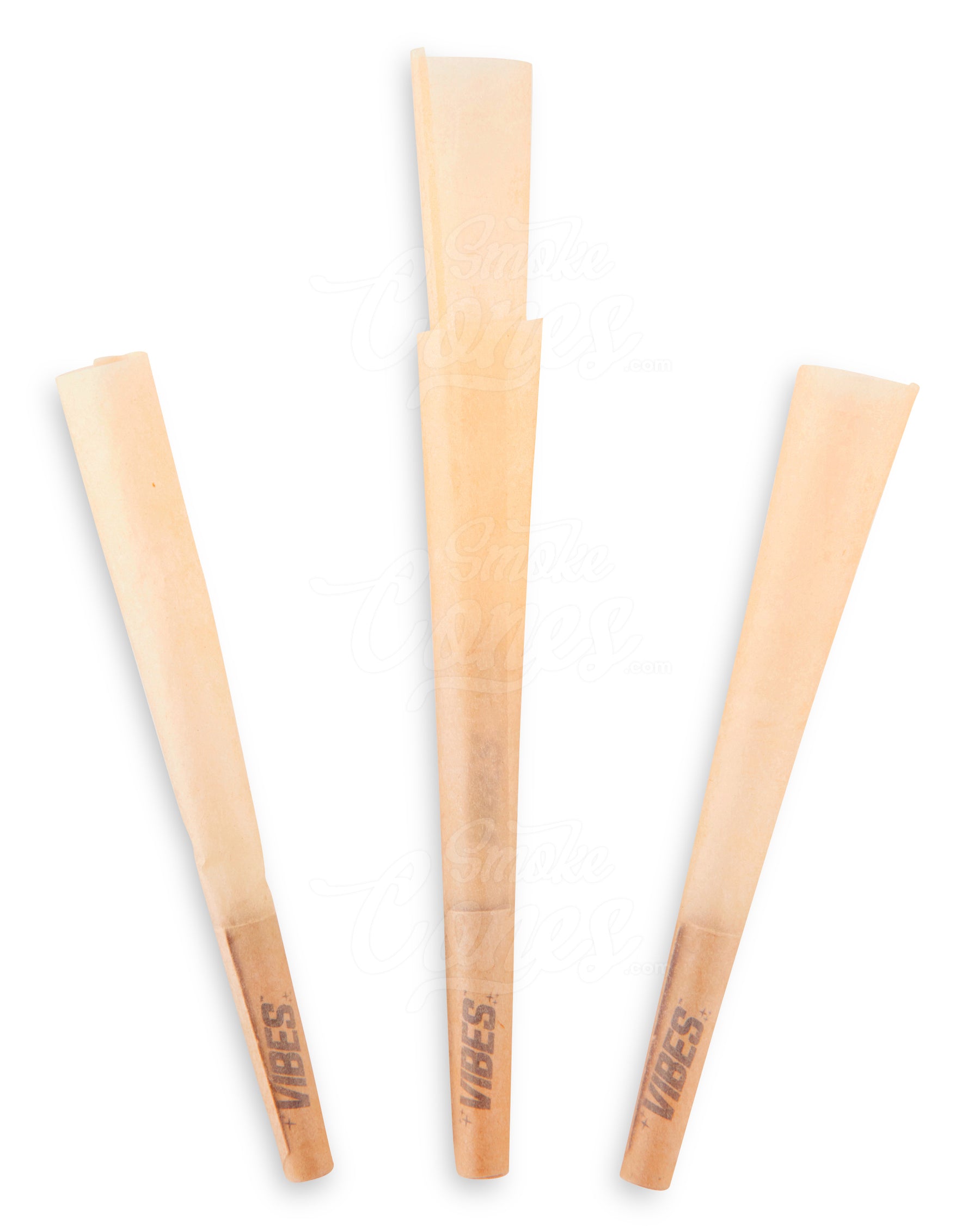 Vibes 84mm 1 1/4 Sized Pre Rolled Ultra Thin Unbleached Paper Cones 30/Box