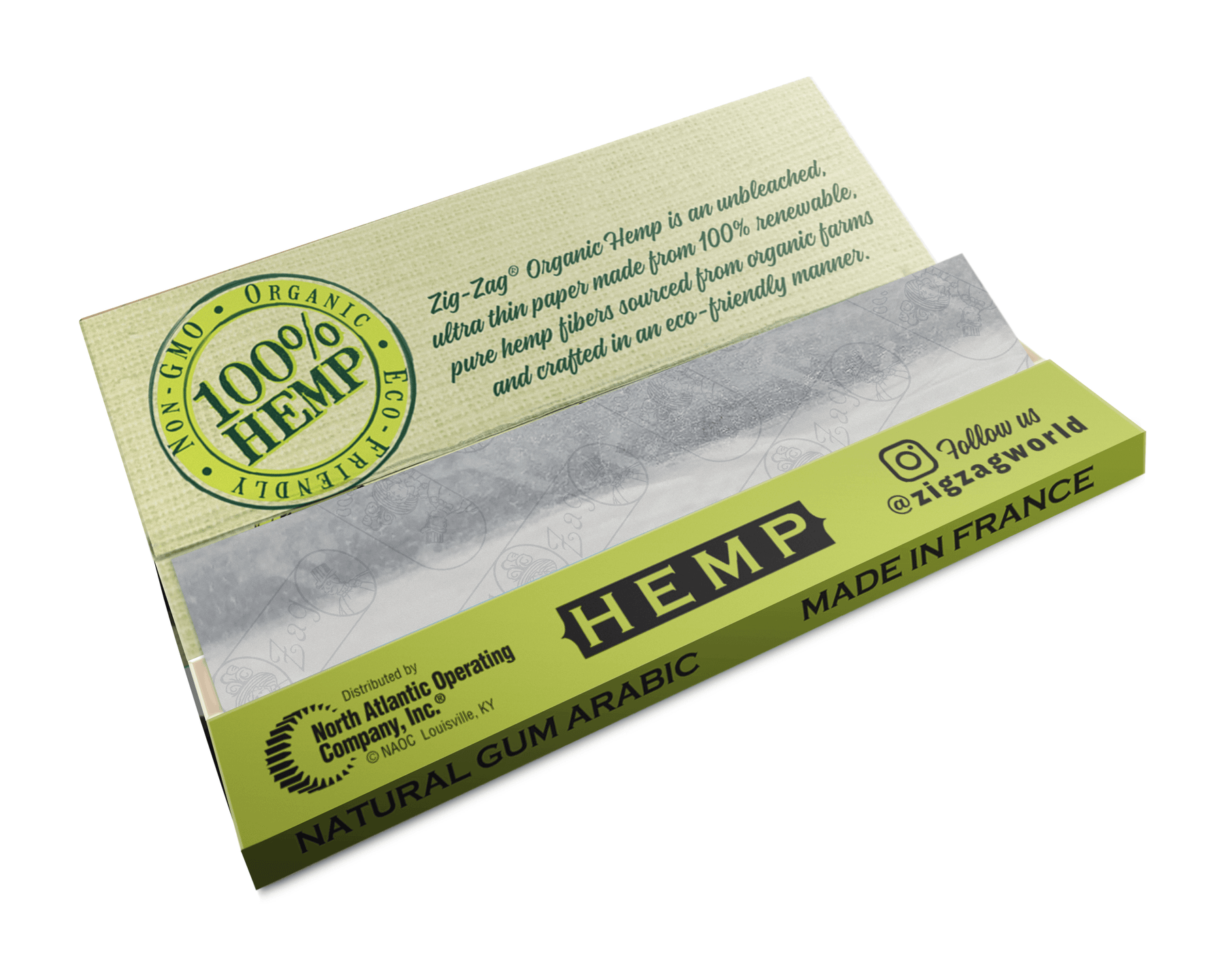 Zig Zag 78mm 1 1/4 Size Organic Hemp Rolling Papers 48/Box - 3