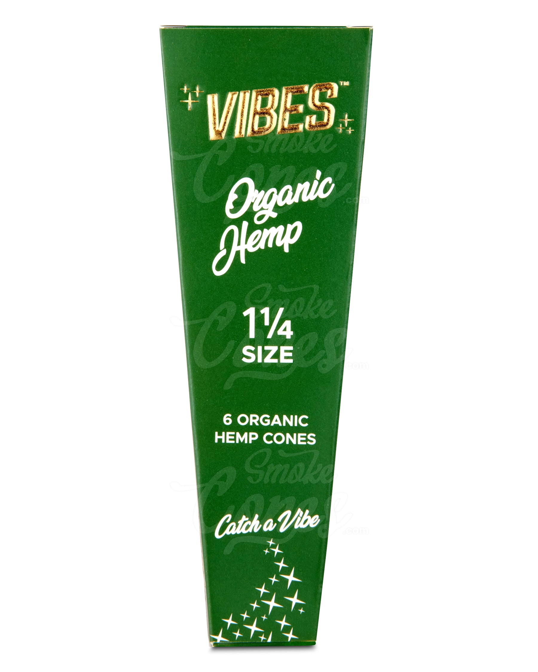 Vibes 84mm 1 1/4 Sized Pre Rolled Organic Hemp Paper Cones 30/Box