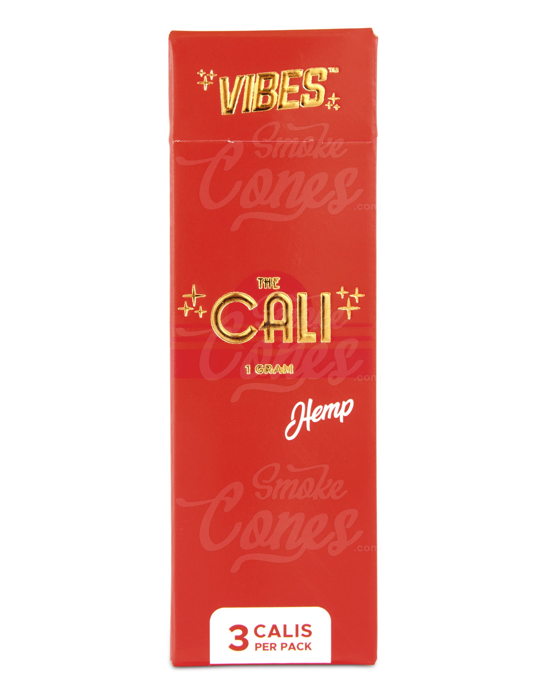Vibes 110mm King Sized The Cali 1 Gram Pre Rolled Hemp Paper Cones 24/Box
