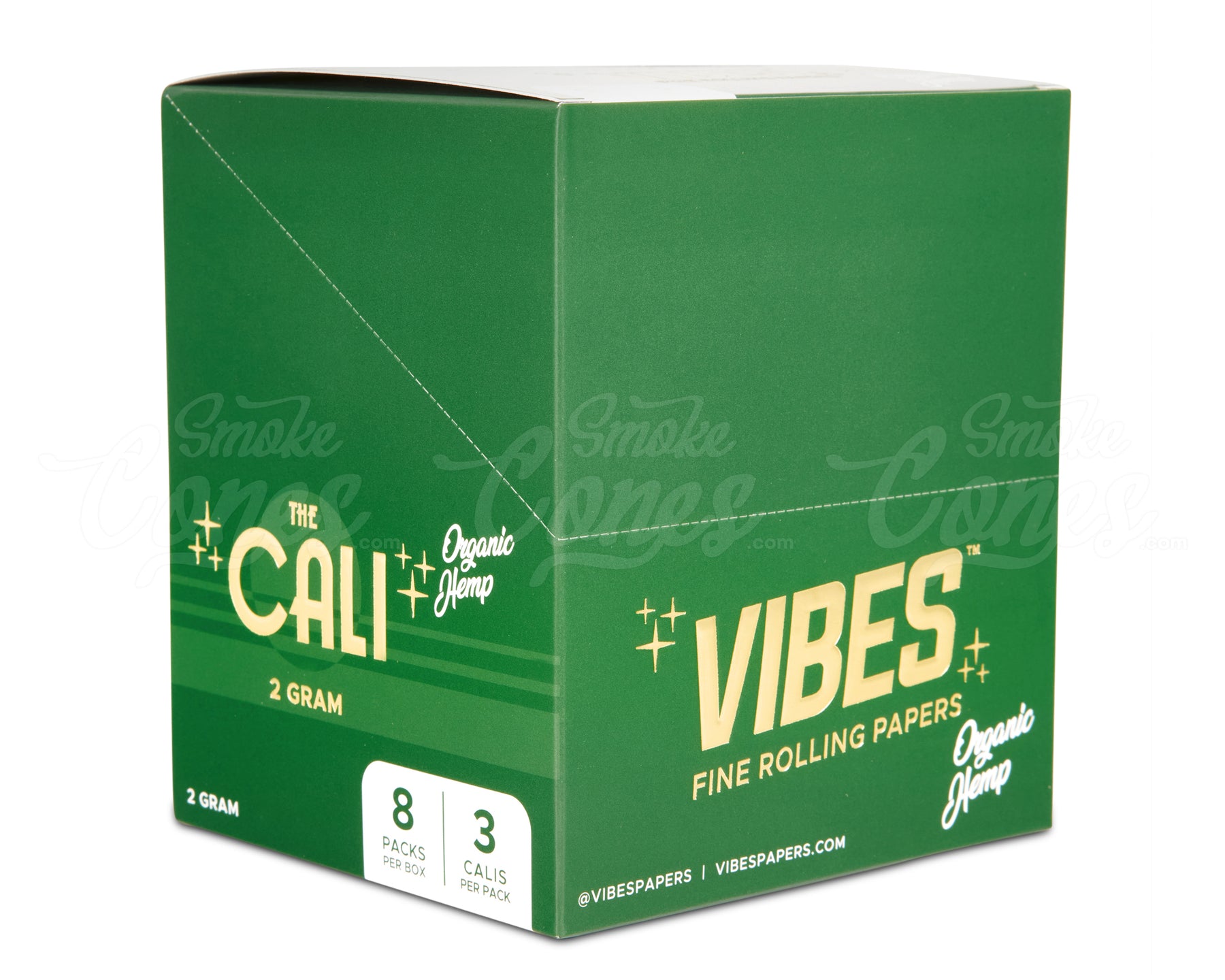 Vibes 110mm King Sized The Cali 2 Gram Organic Pre Rolled Hemp Paper Cones 24/Box