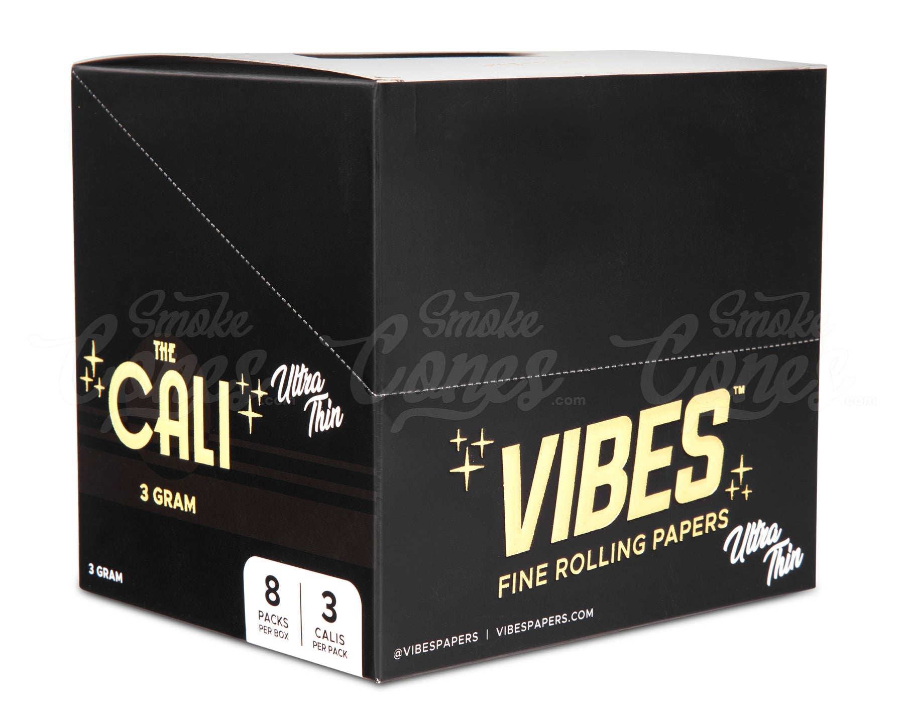 Vibes 110mm King Sized The Cali 3 Gram Pre Rolled Ultra Thin Paper Cones 24/Box