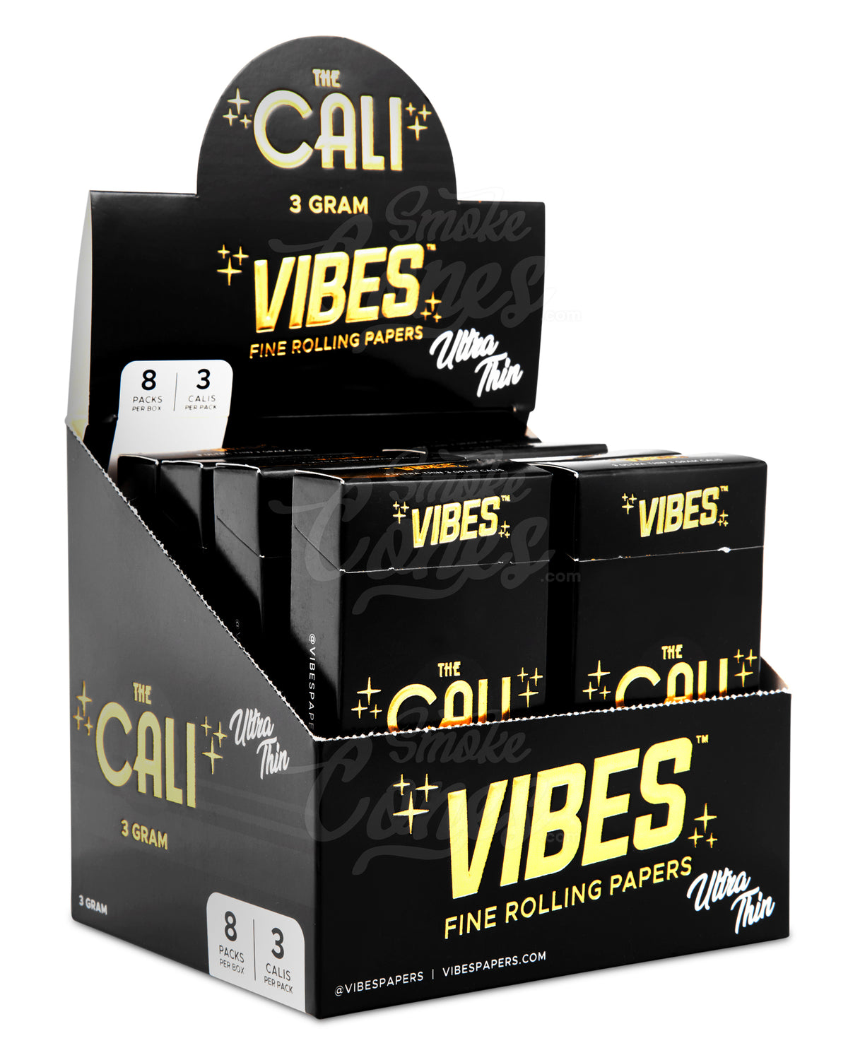 Vibes 110mm King Sized The Cali 3 Gram Pre Rolled Ultra Thin Paper Cones 24/Box