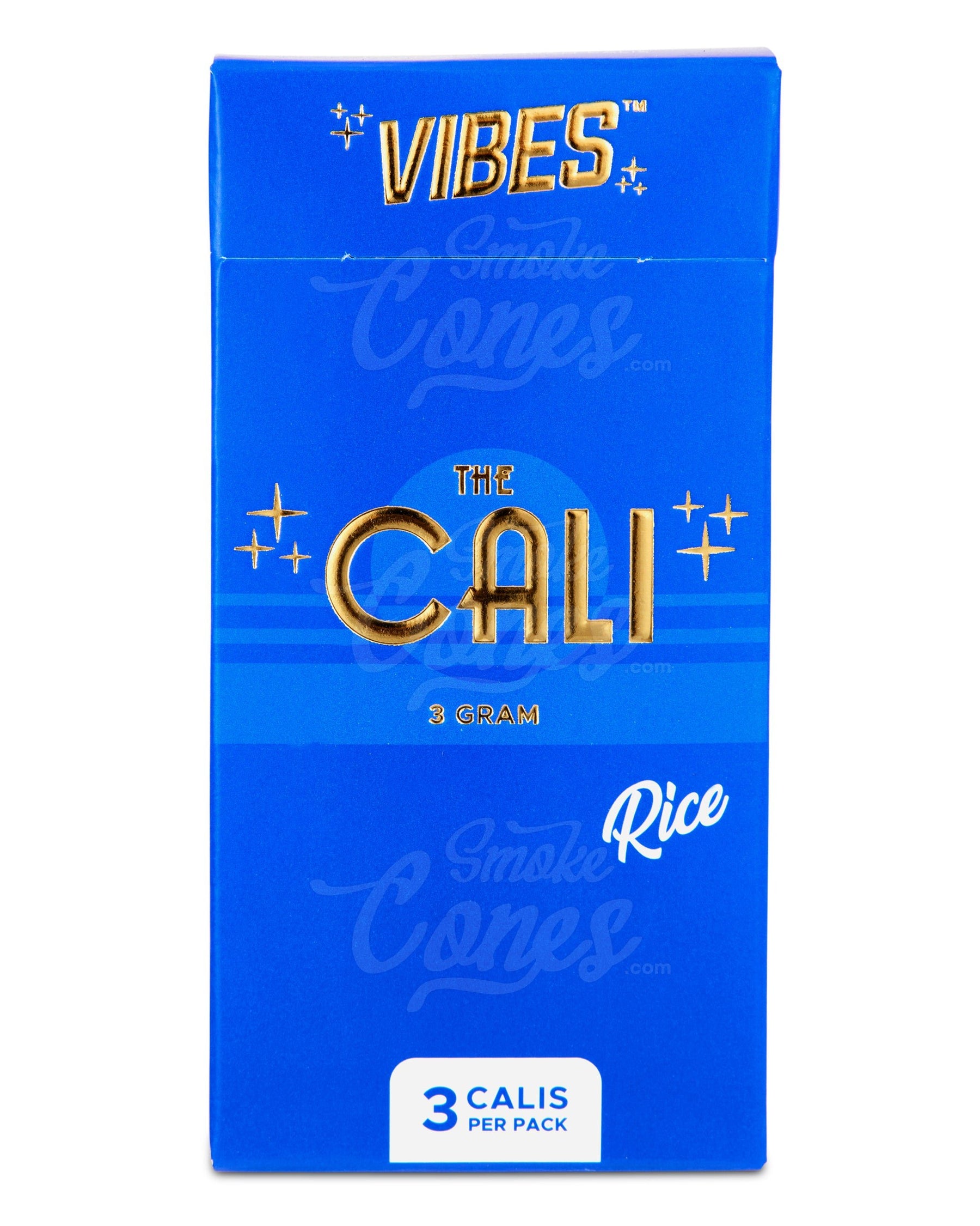 Vibes 110mm King Sized The Cali 3 Gram Pre Rolled Rice Paper Cones 24/Box - 2