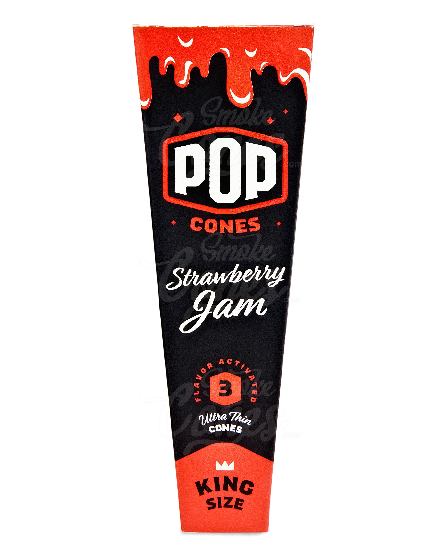 Pop Cones Strawberry Jam 109mm King Sized Pre Rolled Cones 24/Box